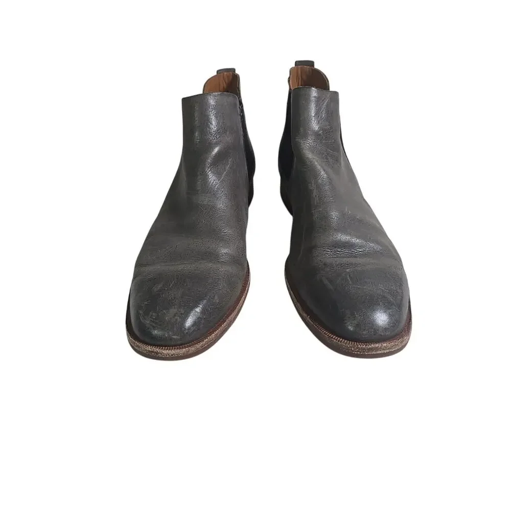Kork Ease Kama Leather Chelsea Ankle Taupe Booties Boots Mens 8.5 Womens 10 Heel